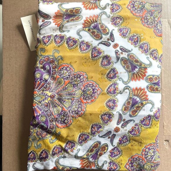 Anthropologie Maxi Halter Neck Dress Large Womens Yellow Gold Chiffon Belted - Picture 4 of 12